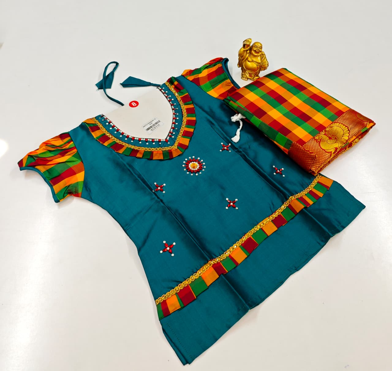 Princess Charm Embroidered Pattu Pavadai Set